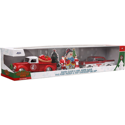 Santa & Mrs. Clause 1940 Ford Pickup and 1957 | Jada Toys 1:32 Scale Diecast Model Truck by Jada Toys