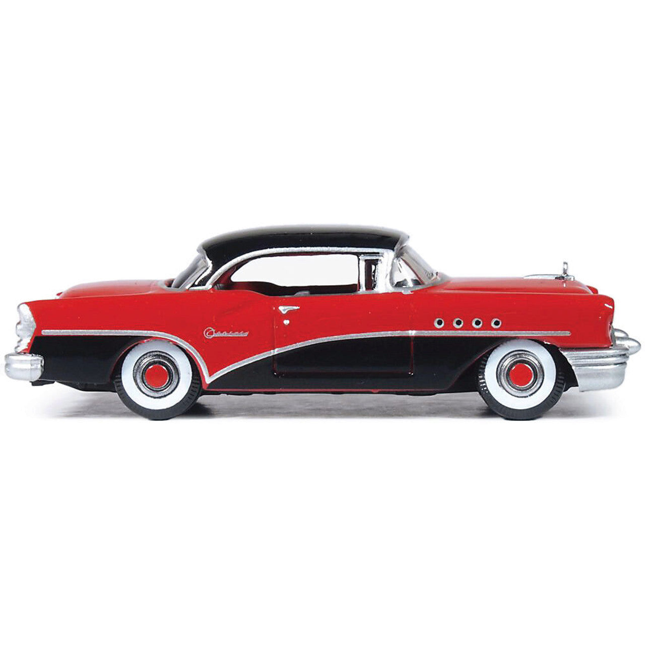1955 Buick Century - Black / Cherokee Red 1:87 Scale Diecast Model Car by Oxford Diecast