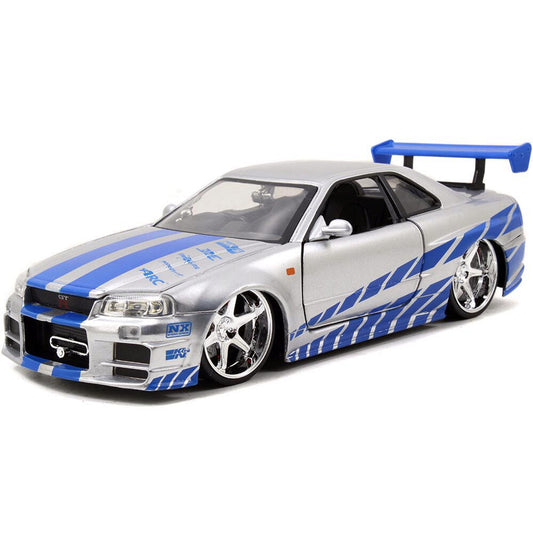 Fast & Furious Brian's Nissan Skyline GT-R (R34) 1:24 Scale Diecast Model Car by Jada Toys