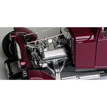 1932 Ford 5-Window Hot Rod - burgundy 1:18 Scale Diecast Model by Motormax