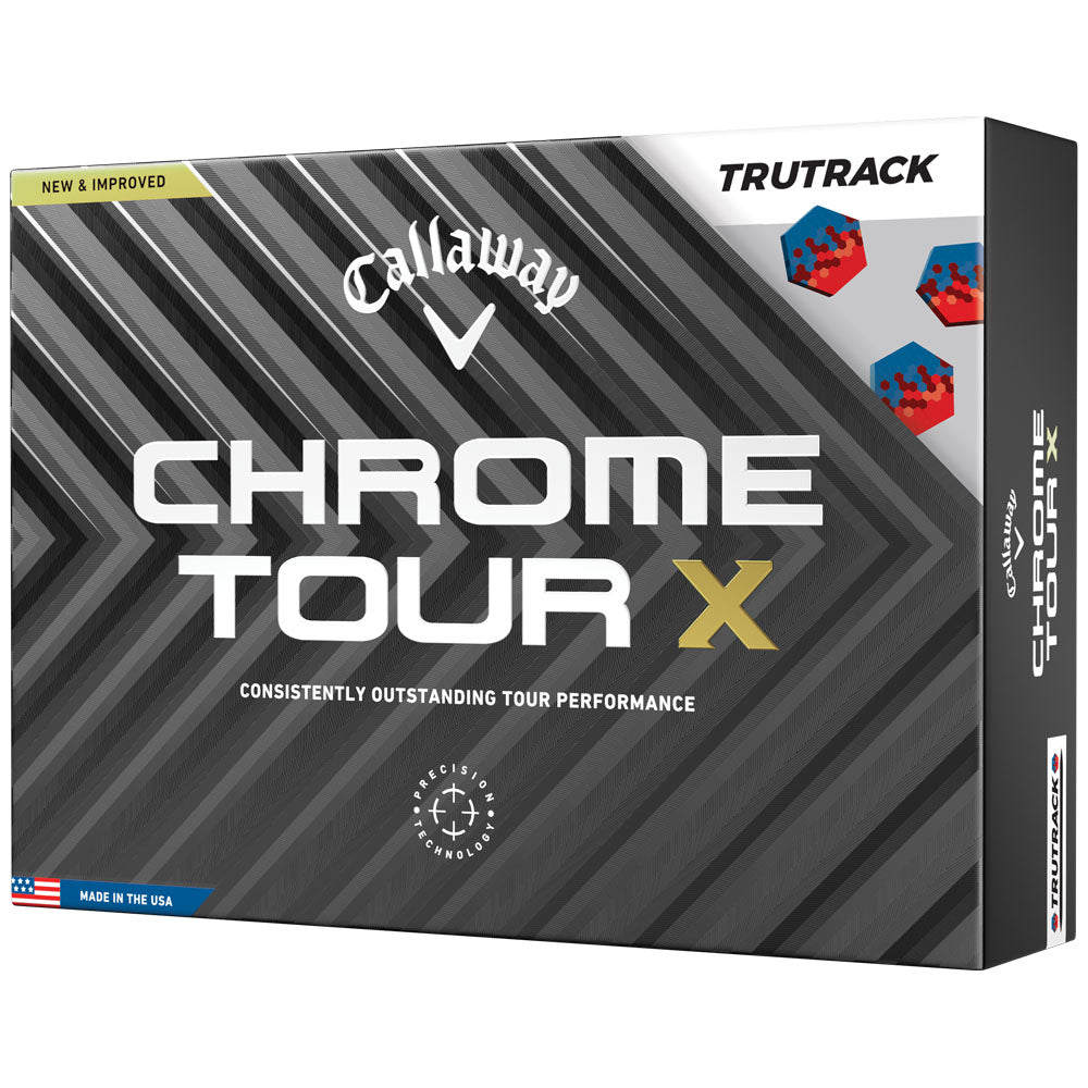 Chrome Tour X TruTrack Golf Balls - White - 12 Pack