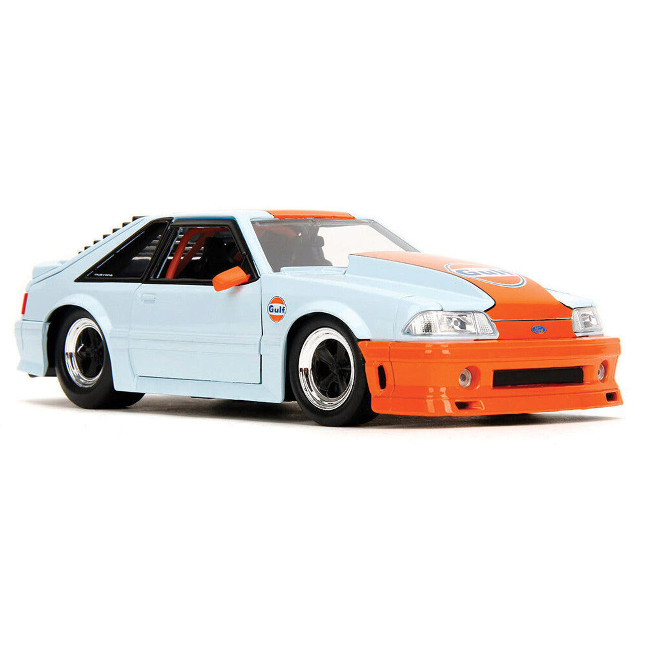 1989 Ford Mustang GT - Gulf Oil 1:24 Scale Diecast Model Car by Jada Toys