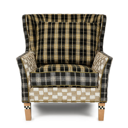 Mad for Plaid Wing Chair