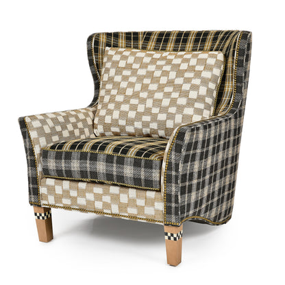 Mad for Plaid Wing Chair