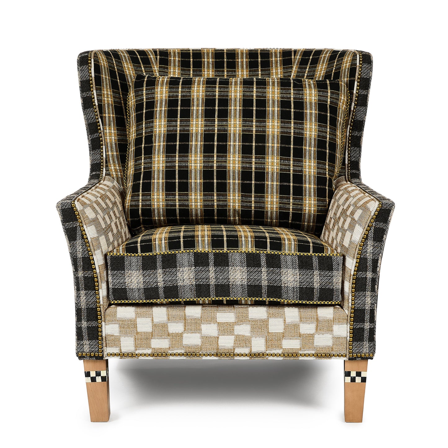 Mad for Plaid Wing Chair
