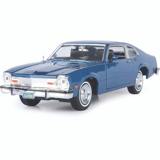 1974 Ford Maverick - Blue 1:24 Scale Diecast Model Car by Motormax