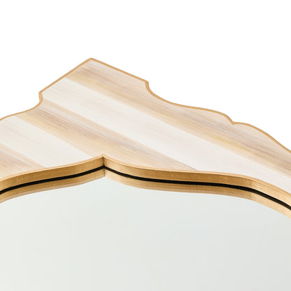 Mocha Stripe Wall Mirror