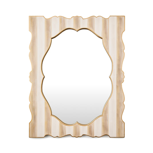 Mocha Stripe Wall Mirror