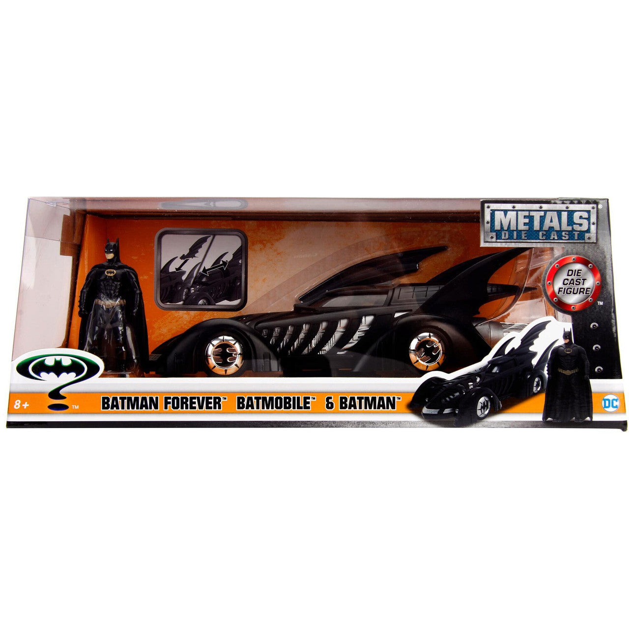 1995 Batman Forever Batmobile w/BATMAN 1:24 Scale Diecast Model Car by Jada Toys