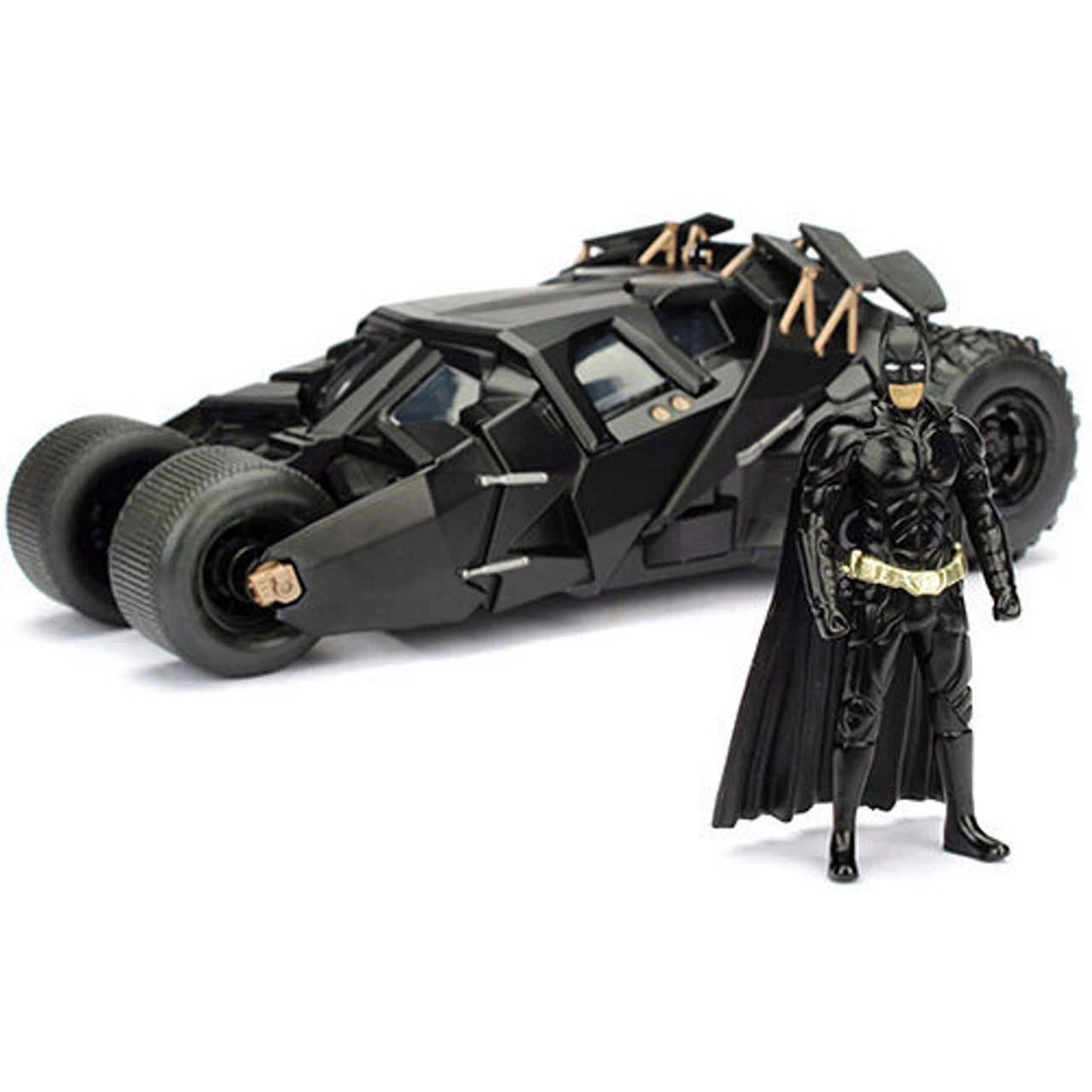 2008 Dark Knight Batmobile & Diecast Batman 1:24 Scale Diecast Model by Jada Toys