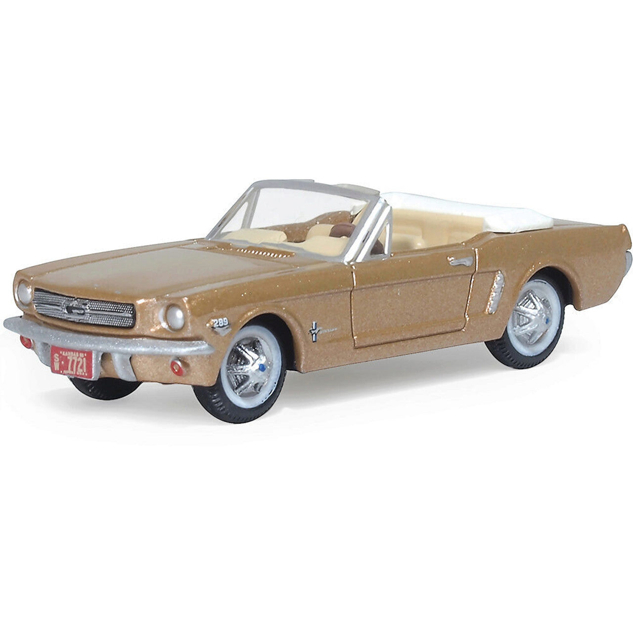 1965 Ford Mustang Convertible - Prairie Bronze 1:87 Scale Diecast Model Car by Oxford Diecast