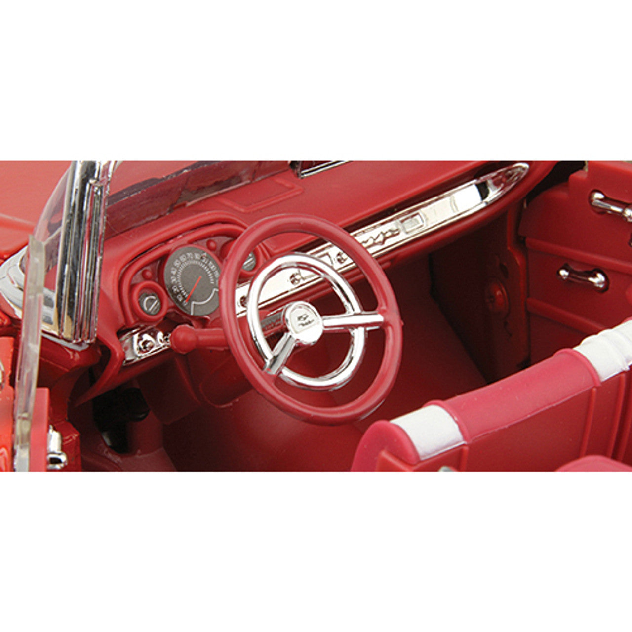 1957 Chevy Bel Air Convertible - Red 1:18 Scale Diecast Model by Motormax