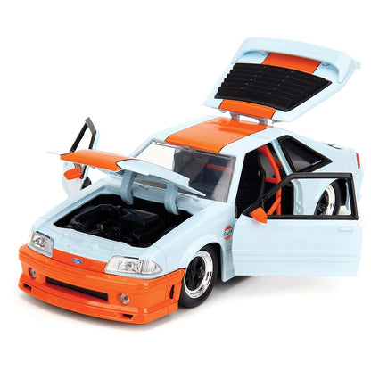 1989 Ford Mustang GT - Gulf Oil 1:24 Scale Diecast Model Car by Jada Toys