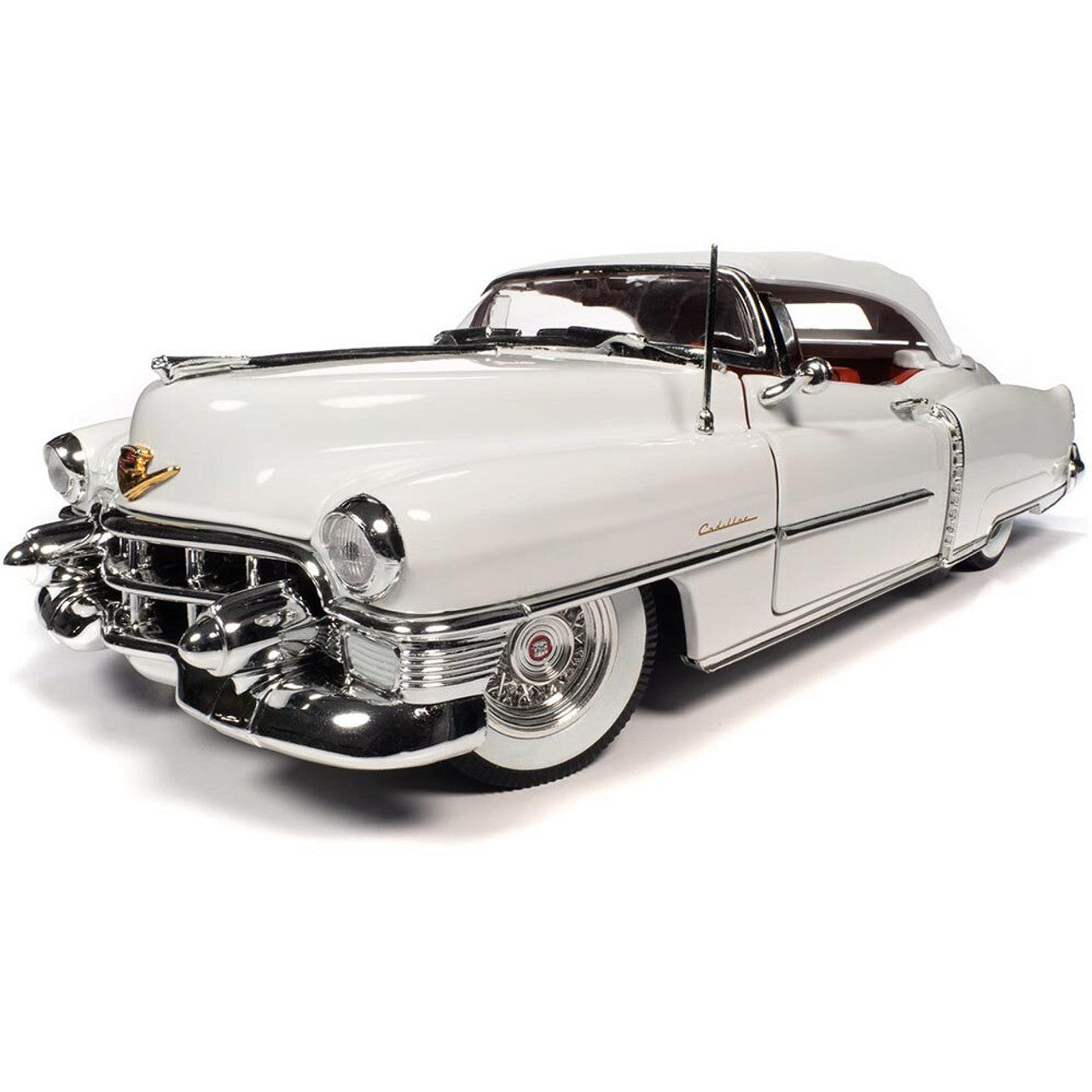1953 Cadillac Eldorado Convertible - Alpine White 1:18 Scale Diecast Model Car by Auto World