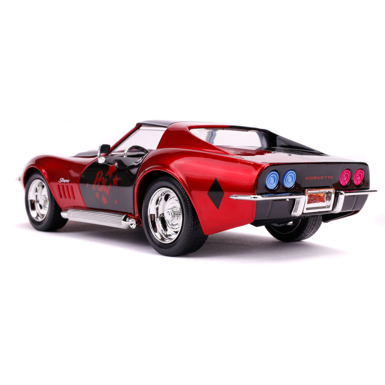 Harley Quinn 1969 Corvette Stingray 1:24 Scale Diecast Model Car by Jada Toys