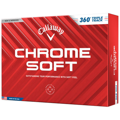 Chrome Soft 360 Triple Track Golf Balls - White - 12 Pack