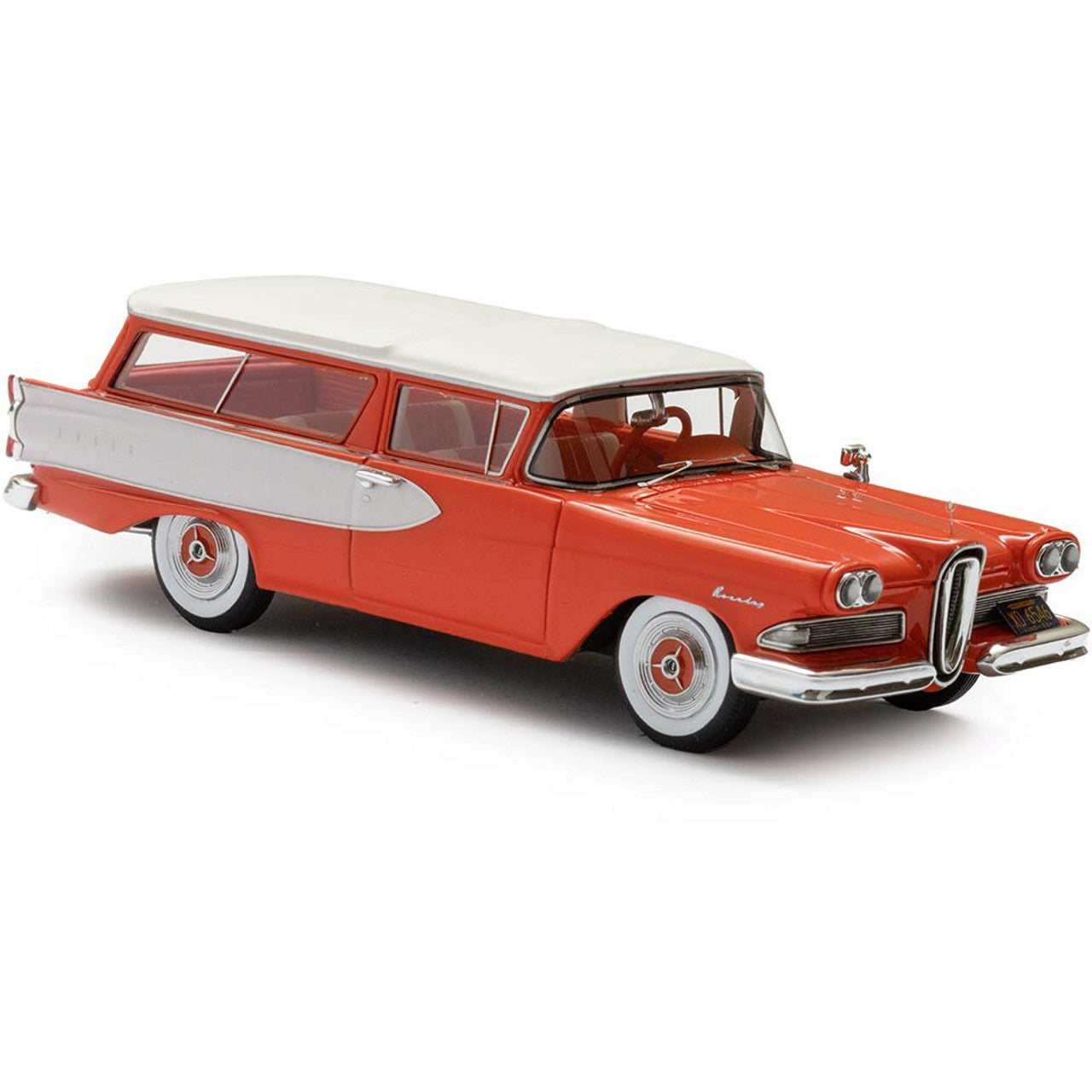 1958 Edsel Roundup 2-Door Station Wagon - Red 1:43 Scale Cast Resin Model Car by Esval Models