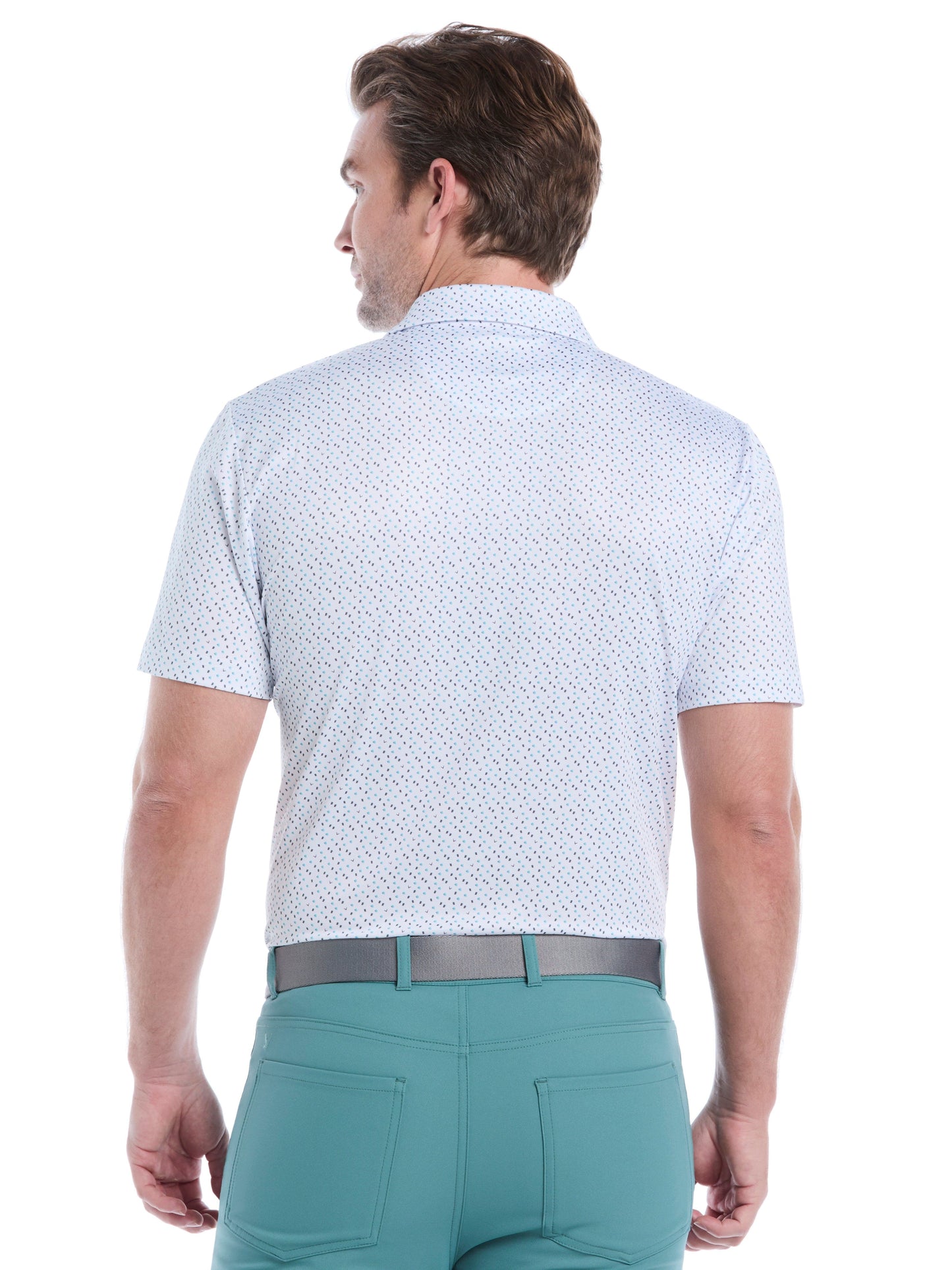 Mens All Over Score Card Print Polo