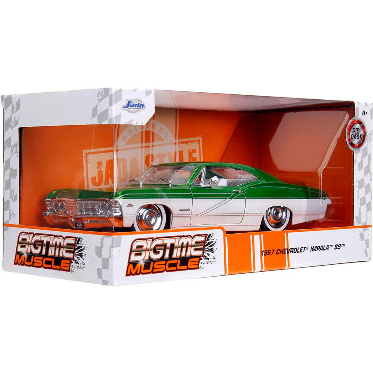 1967 Chevy Impala 2-Door - Green 1:24 Scale Diecast Model Car by Jada Toys