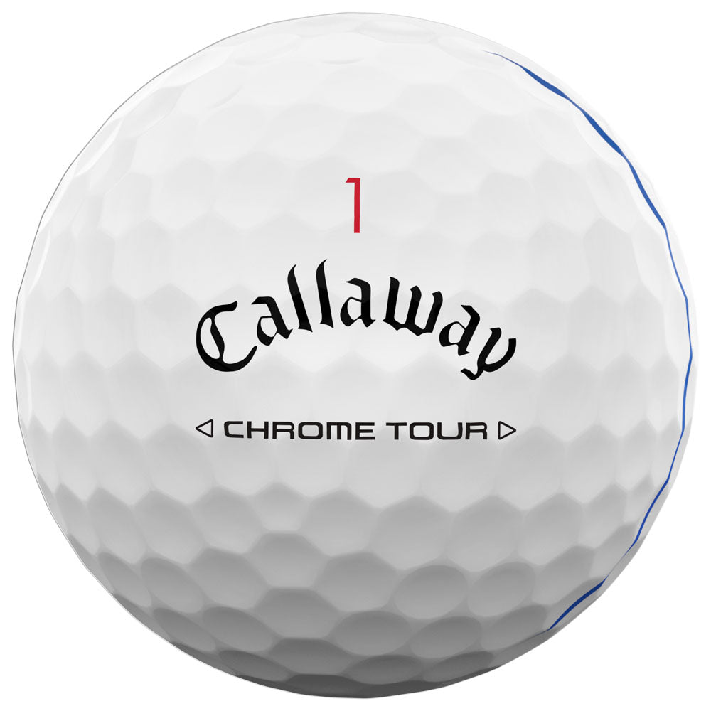 Chrome Tour Triple Track Golf Balls - White - 12 Pack
