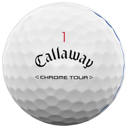 Chrome Tour Triple Track Golf Balls - White - 12 Pack