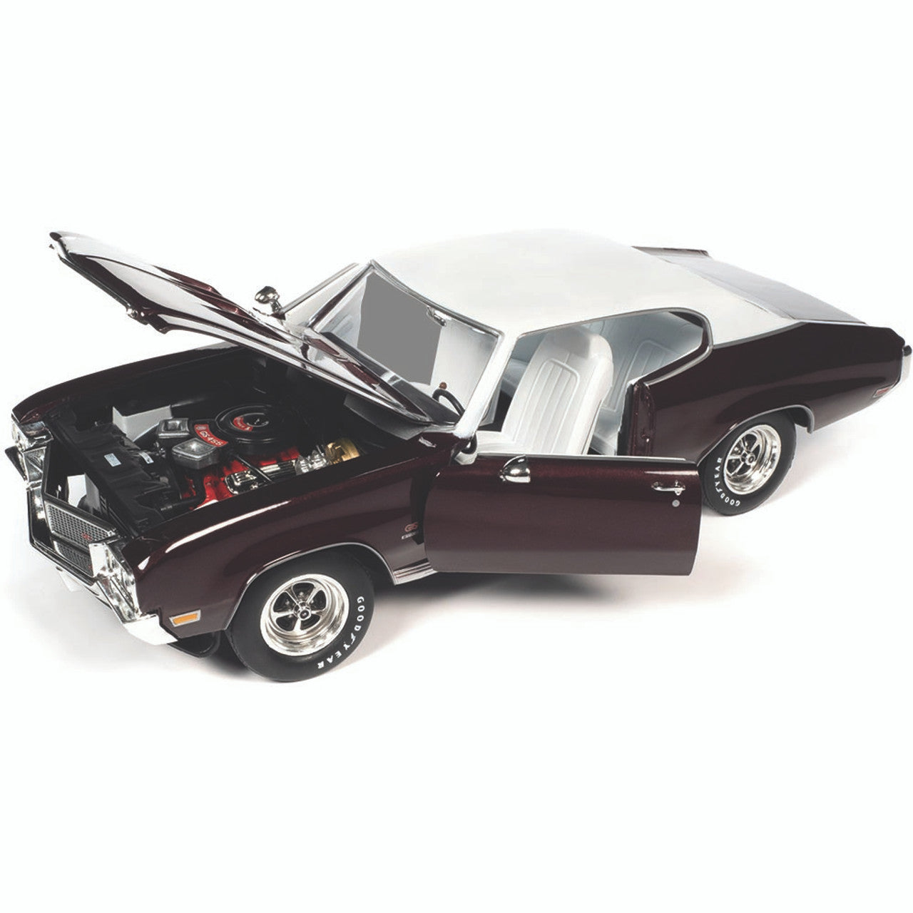 1970 Buick GS Stage 1 Hardtop (MCACN) - Burgundy Mist 1:18 Scale Diecast Model Car by American Muscle - Ertl
