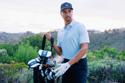 Mens Foulard Print Golf Polo