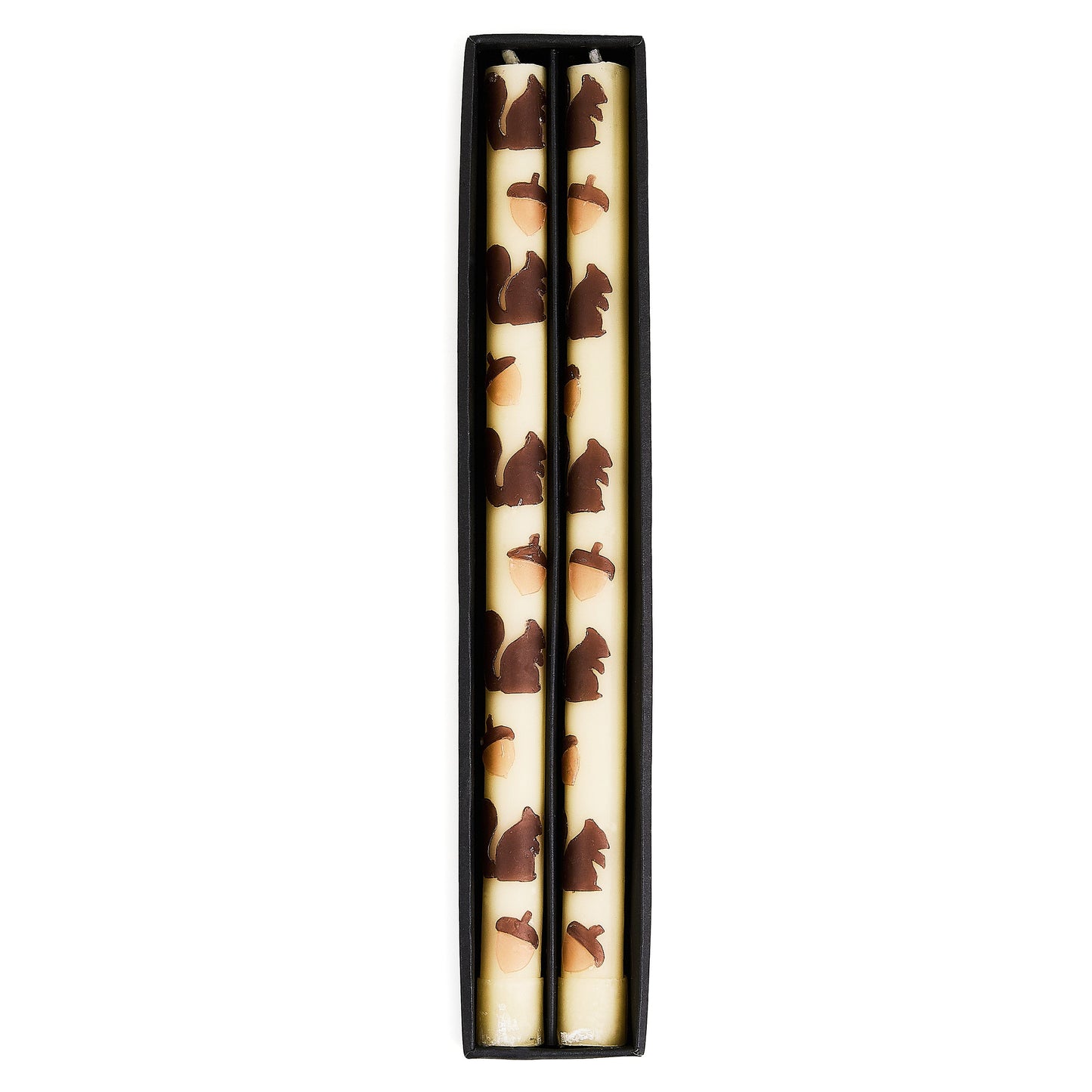 Squirrels & Acorns Dinner Candles, Set of 2