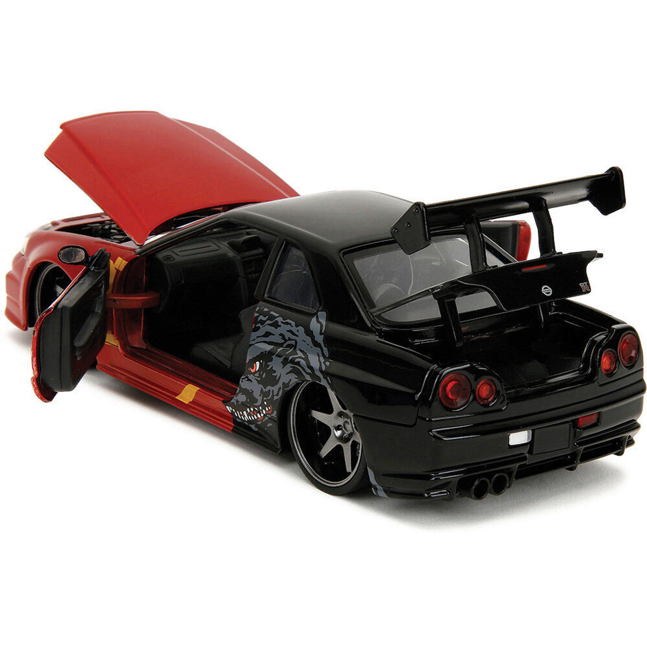 2002 Nissan Skyline GT-R (R34) - Godzilla 1:24 Scale Diecast Model Car by Jada Toys