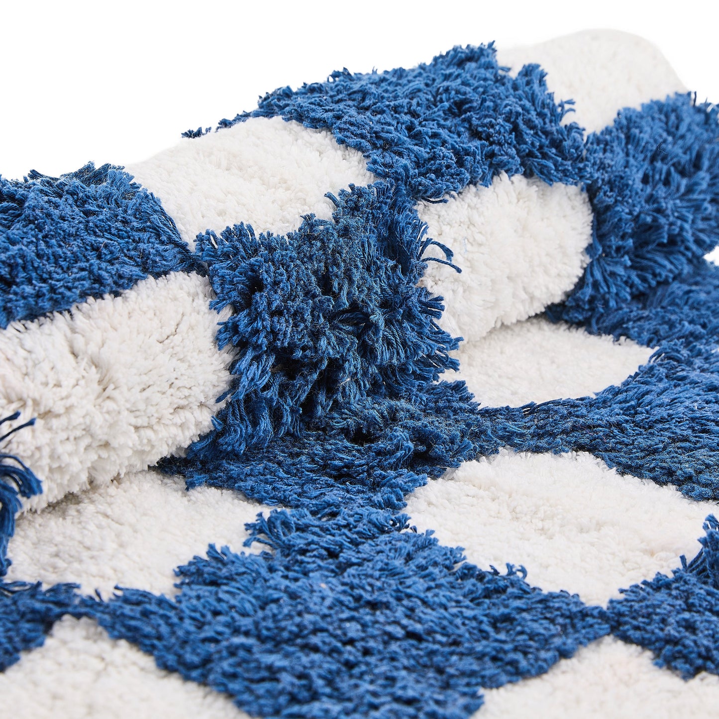 Checkerboard Navy Bath Rug