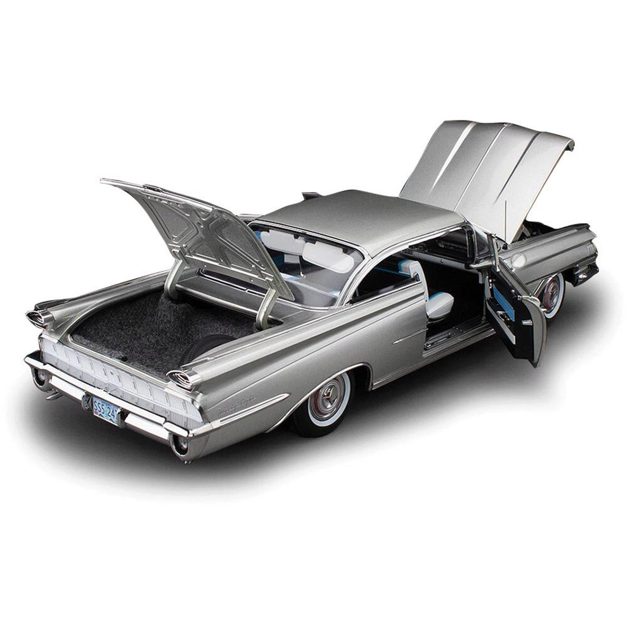 1959 Oldsmobile 98 Hardtop - Silver Mist  1:18 Scale Diecast Model by Sunstar