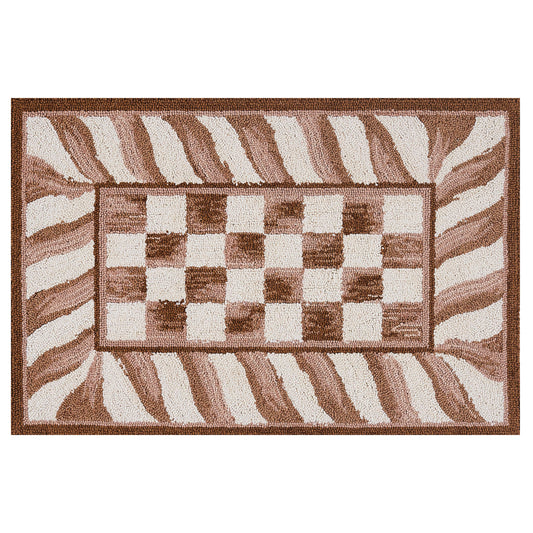 Mocha Check 2¡ä x 3¡ä Rug