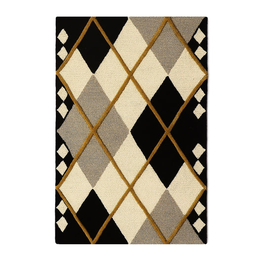 Cream Argyle 2¡¯3¡å x 3¡¯9¡å Rug
