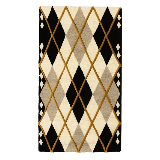 Cream Argyle 3¡ä x 5¡ä Rug