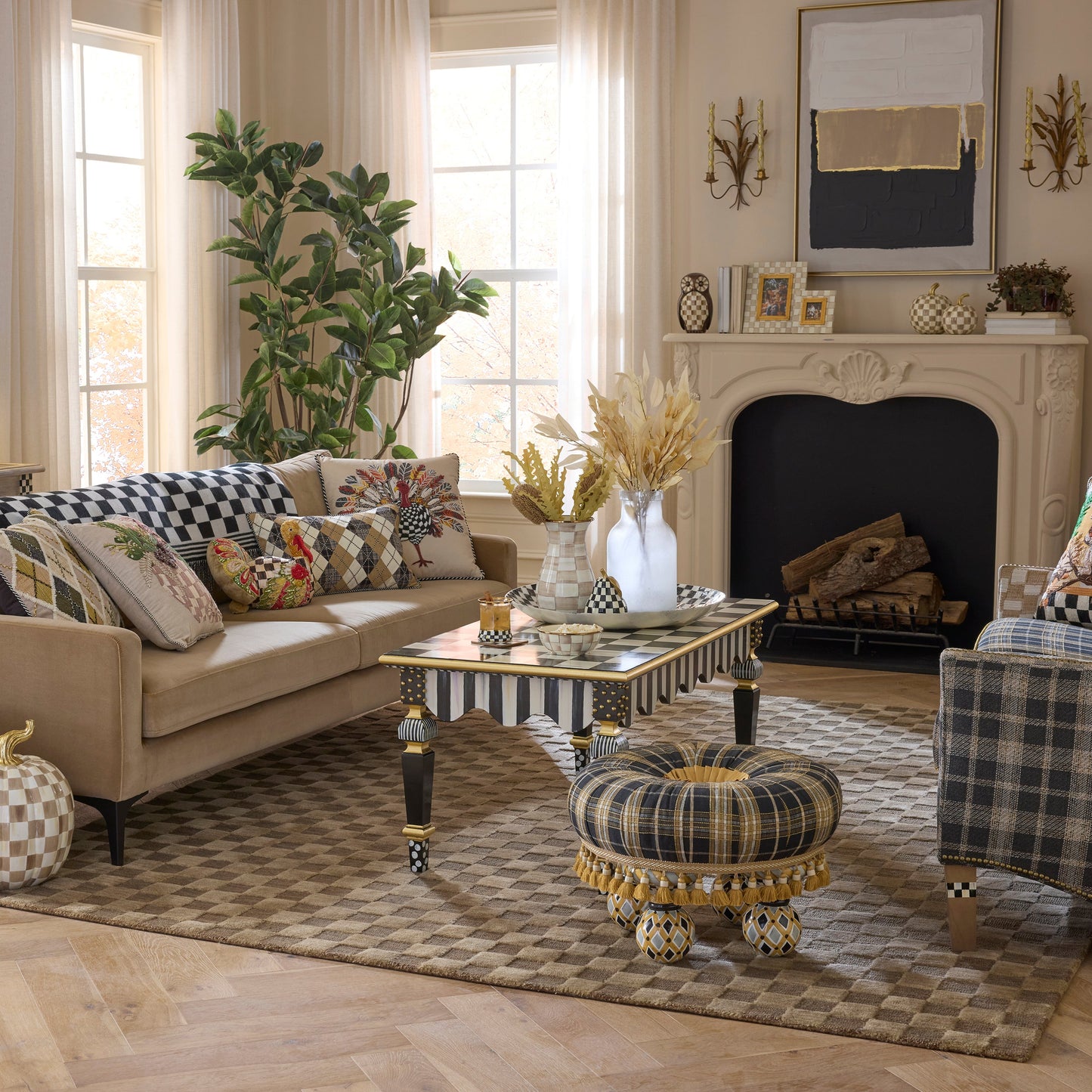 Cocoa Checkerboard 8¡ä x 10¡ä Rug