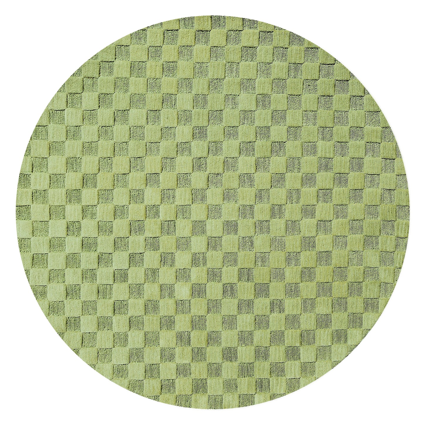 Moss Checkerboard 6¡ä Round Rug