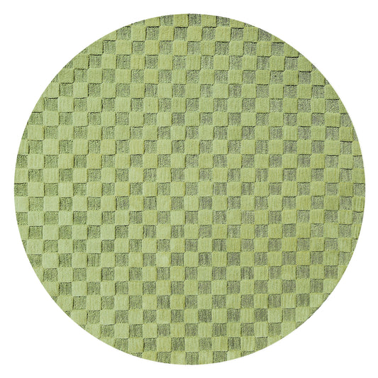 Moss Checkerboard 6¡ä Round Rug