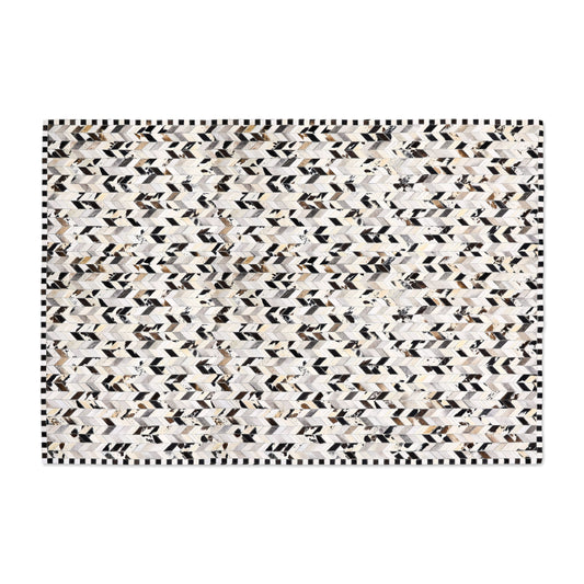 Black Herringbone Hair on Hide 8¡ä x 10¡ä Rug