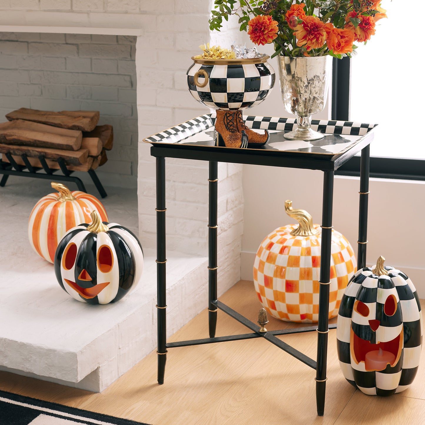 Courtly Check Tall Illuminated Jack O¡¯ Lantern