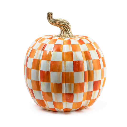 Orange Check Large Pumpkin