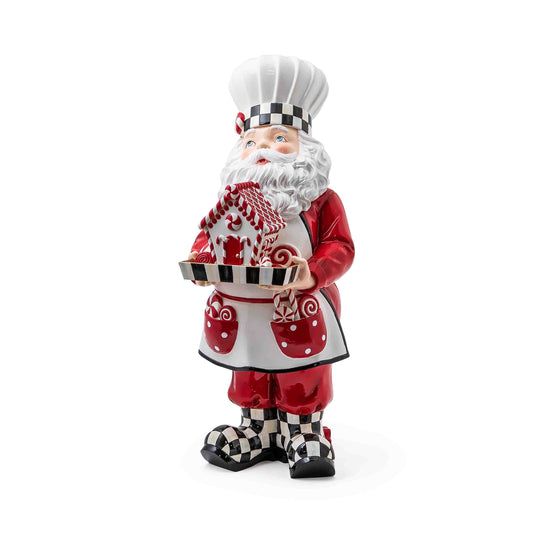 Peppermint Chef Santa Figure