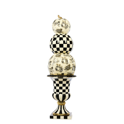 Black Toile Pumpkin Outdoor Trophy