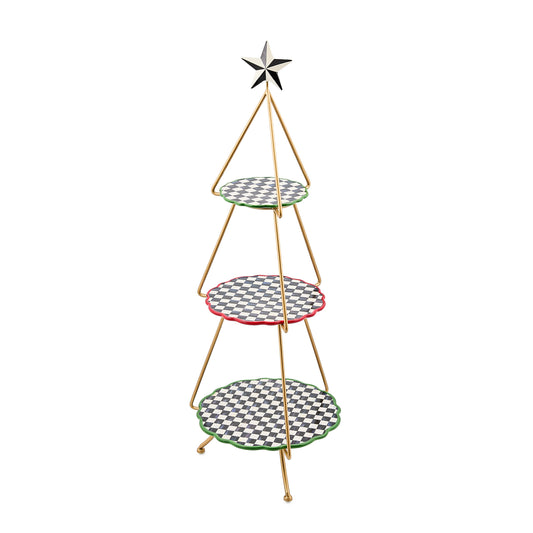 Check It Out Tree Tiered Plate Stand