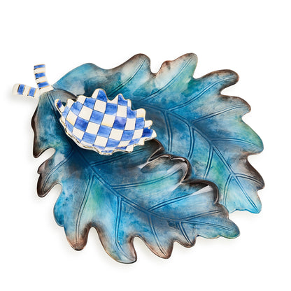 Royal Autumn Leaf Ceramic Serving Set, Set of 2