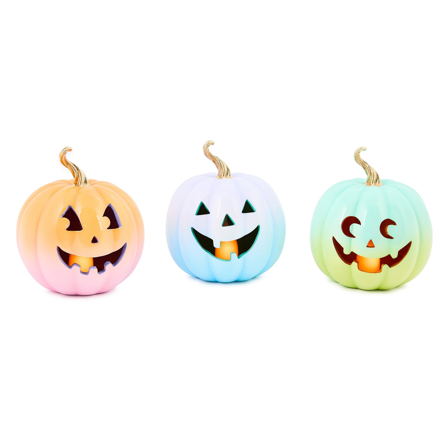 Trick or Treat Illuminated Jack O¡¯ Lanterns, Set of 3