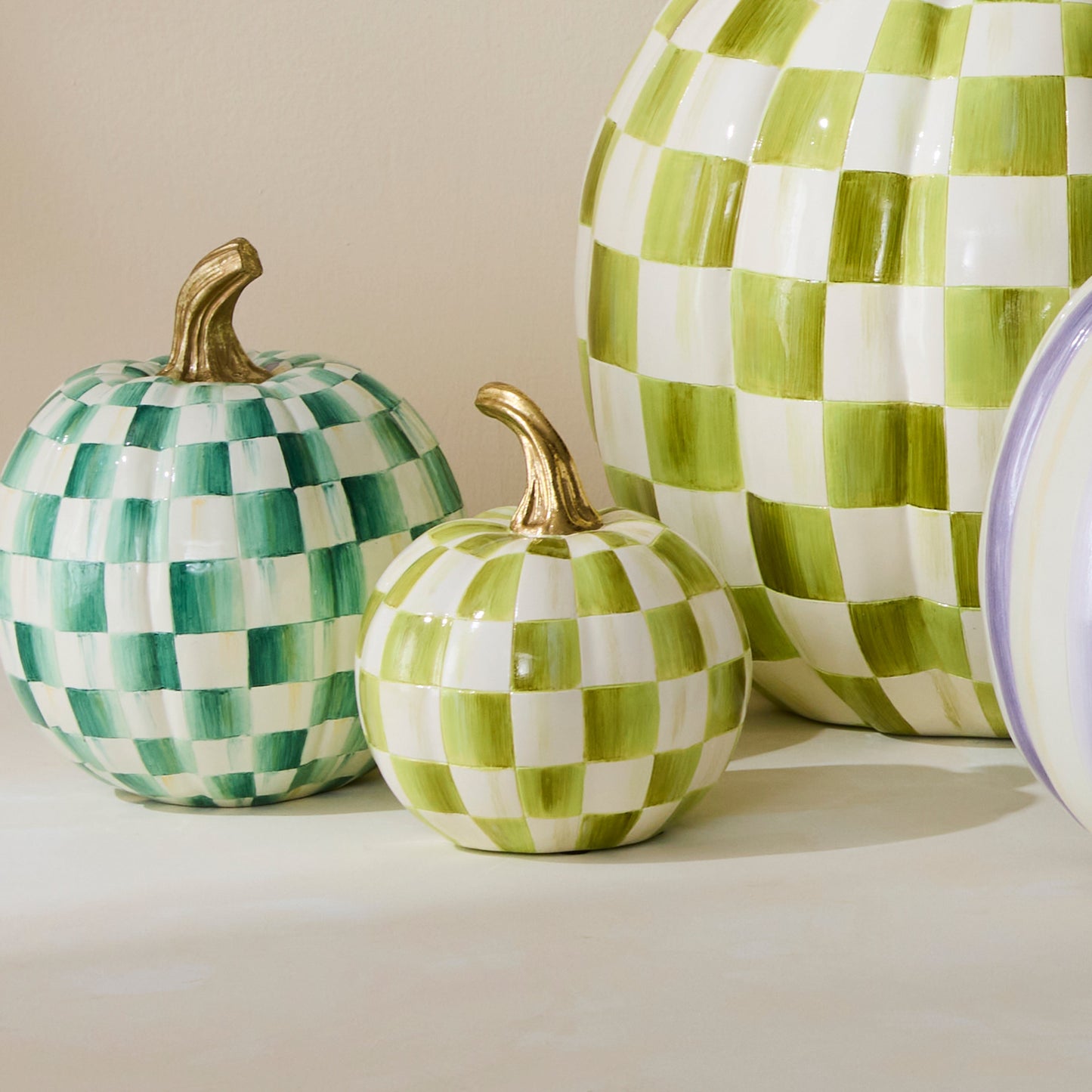 Moss Check Mini Pumpkin