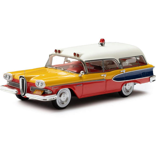 1958 Edsel Corsair Ambulance by Memphian Coachwork Co. - Orange 1:43 Scale Cast Resin Model Car by Esval Models