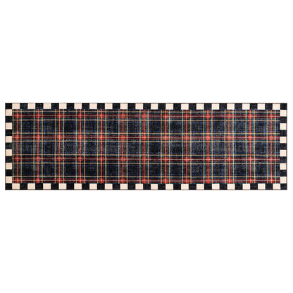 Stewart Tartan Black 2¡¯6¡å x 8¡ä Washable Runner