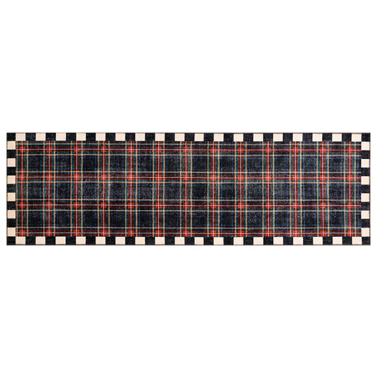 Stewart Tartan Black 2¡¯6¡å x 8¡ä Washable Runner
