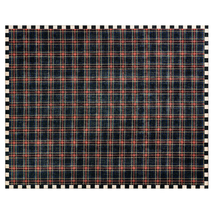 Stewart Tartan Black 8¡ä x 10¡ä Washable Rug